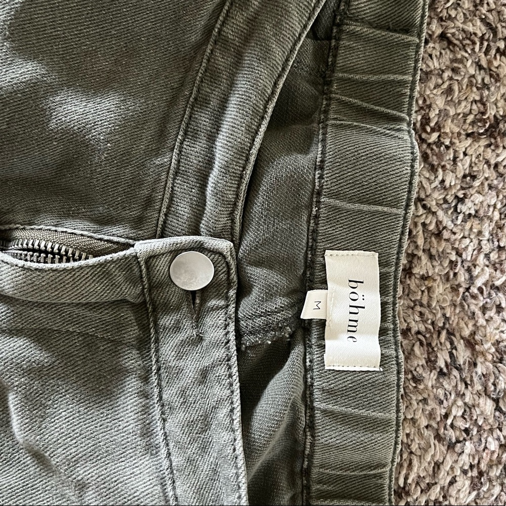 Böhme, Olive Green Dress Jean Pants, Relaxed-Fit, Super Cute, Rarely Worn